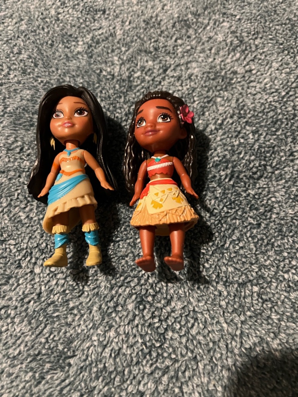 Disney Mini Princess Dolls Set - Blue, Yellow & Tan